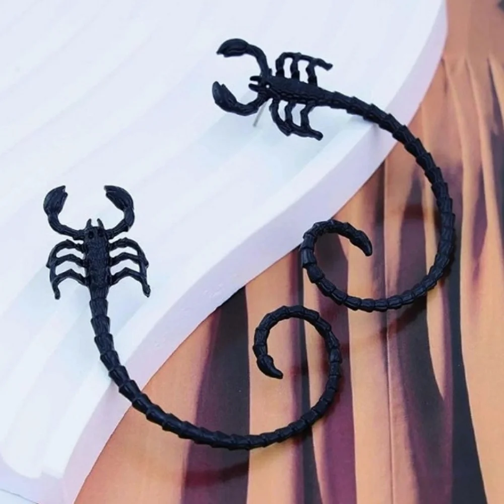 Black Scorpion Earrings